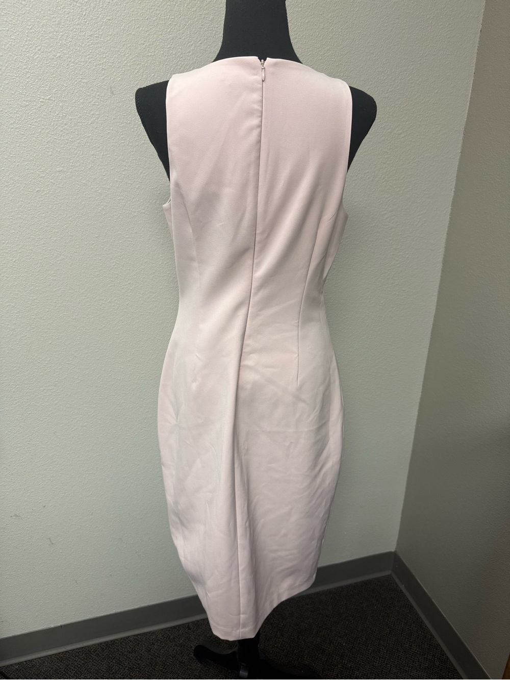 NWT Bold Elements Blush Pink Lace-Up Sheath Dress Sleeveless Career Small - Picture 6 of 11